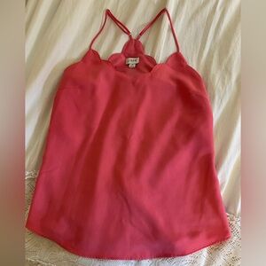 Jcrew Scalloped Pink Tank